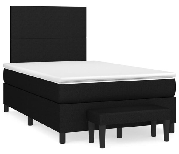 Box spring postel s matrací černá 120x200 cm textil 3136423