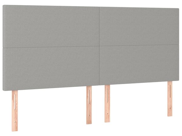 Box spring postel s matrací světle šedá 160 x 200 cm textil 3136445