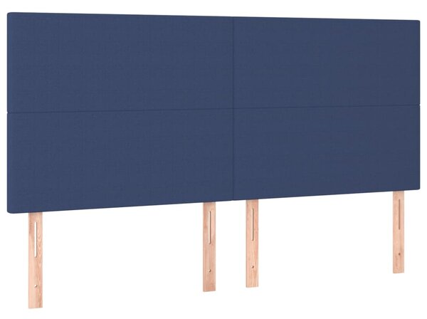 Box spring postel s matrací modrá 200x200 cm textil 3137027