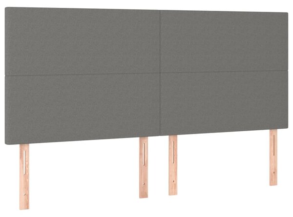 Box spring postel s matrací tmavě šedá 200x200 cm textil 3137022