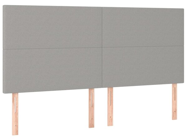 Box spring postel s matrací světle šedá 160 x 200 cm textil 3137005