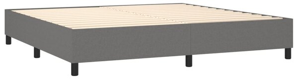 Box spring postel s matrací tmavě šedá 200x200 cm textil 3136942