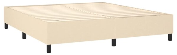 Box spring postel s matrací krémová 160x200 cm textil 3136690
