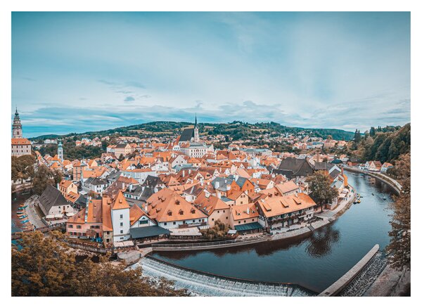 Skleněný obraz - Český Krumlov (70x50 cm)
