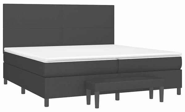 Box spring postel s matrací černá 200x200 cm textil 3136463