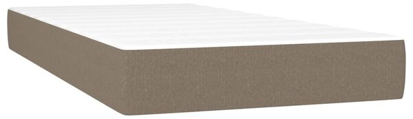 Box spring postel s matrací taupe 200x200 cm textil 3137345