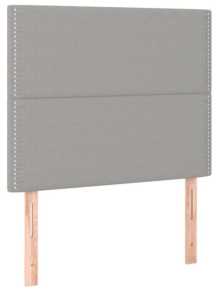 Box spring postel s matrací světle šedá 120 x 200 cm textil 3137061