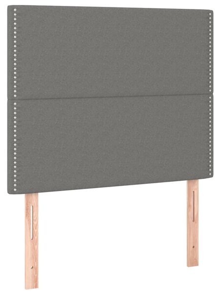 Box spring postel s matrací tmavě šedá 90x190 cm textil 3137038