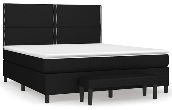 Box spring postel s matrací černá 180x200 cm textil 3136535