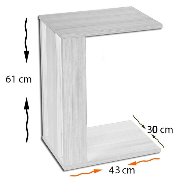 Kalune Design Odkládací stolek Pasific černý