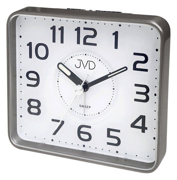JVD Netikající tichý analogový budík šedý JVD SRP882.5