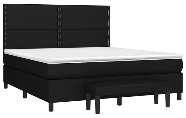 Box spring postel s matrací černá 180x200 cm textil 3136535