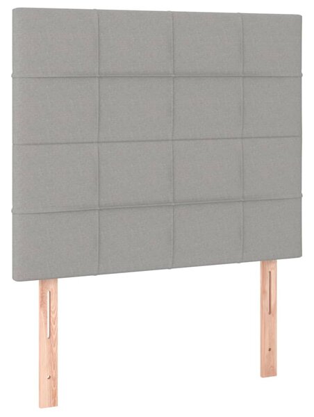 Box spring postel s matrací světle šedá 90x190 cm textil 3137117
