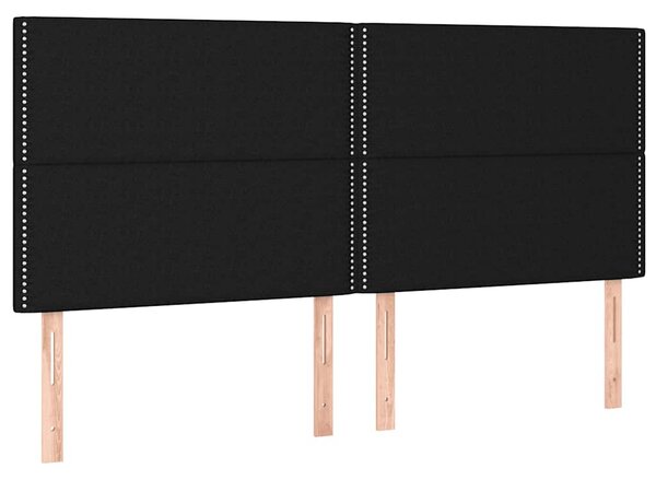 Box spring postel s matrací černá 200x200 cm textil 3136543