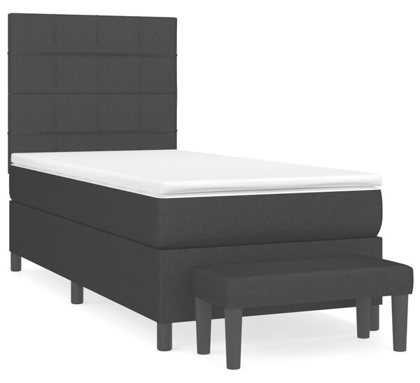 Box spring postel s matrací černá 80 x 200 cm textil 3136551