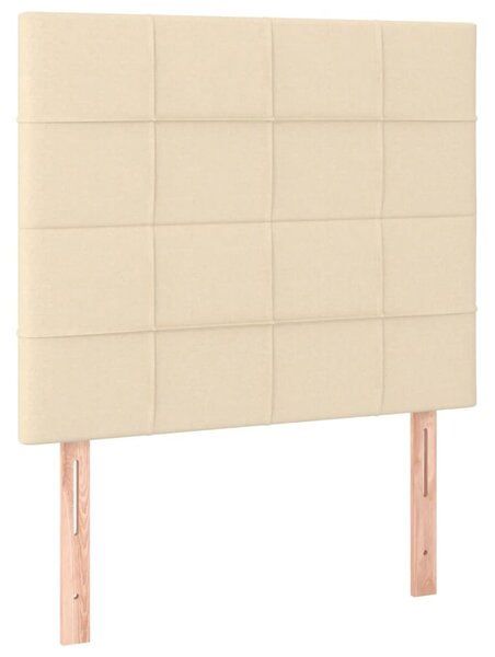 Box spring postel s matrací krémová 90x190 cm textil 3137122