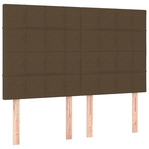 Box spring postel s matrací tmavě hnědá 140x190 cm textil 3137152