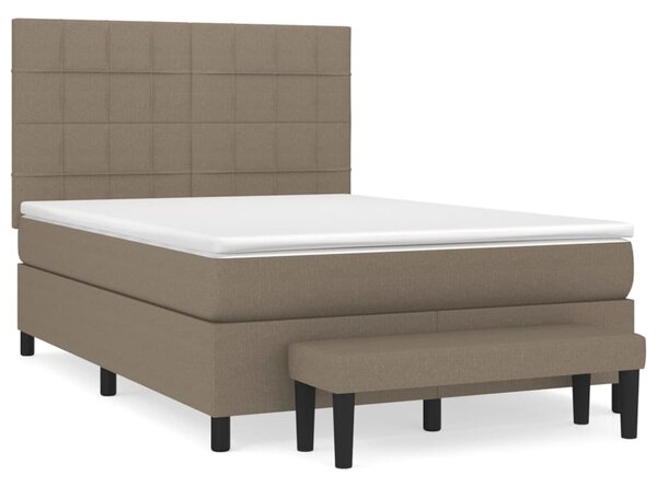 Box spring postel s matrací taupe 140x190 cm textil 3136593