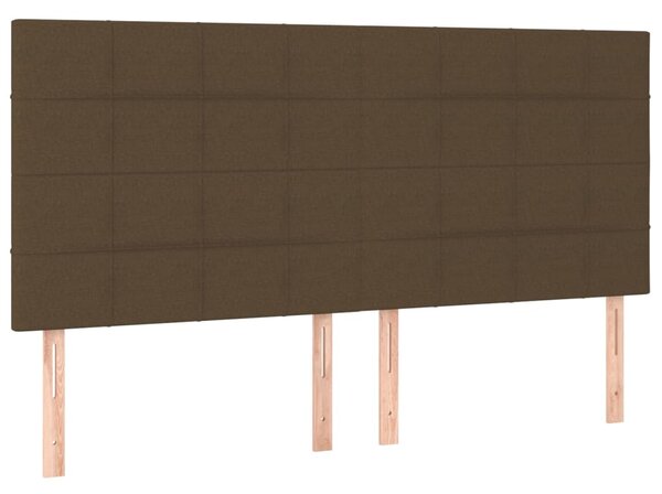 Box spring postel s matrací tmavě hnědá 200x200 cm textil 3136624