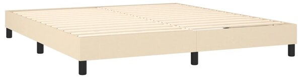 Box spring postel s matrací krémová 160x200 cm textil 3136610