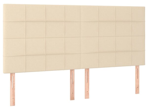 Box spring postel s matrací krémová 200x200 cm textil 3136626