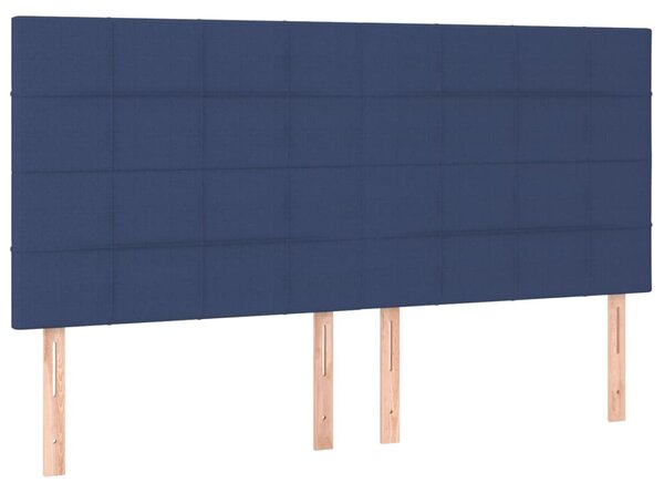 Box spring postel s matrací modrá 200x200 cm textil 3137187