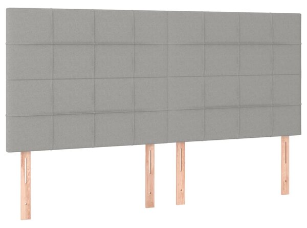 Box spring postel s matrací světle šedá 160 x 200 cm textil 3136605