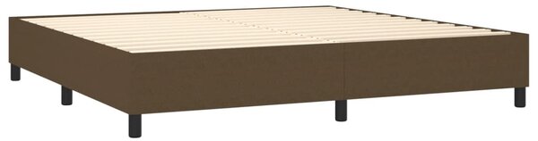 Box spring postel s matrací tmavě hnědá 200x200 cm textil 3136624