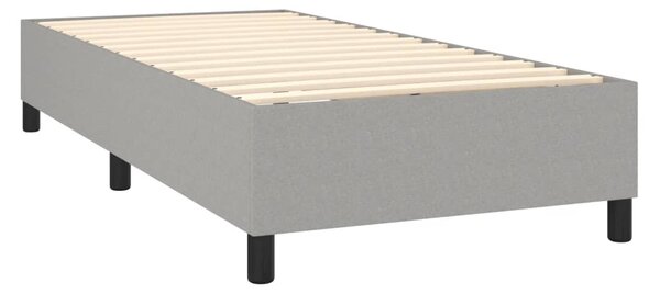 Box spring postel s matrací světle šedá 80 x 200 cm textil 3136789