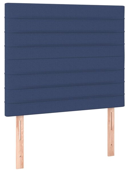 Box spring postel s matrací modrá 80x200 cm textil 3137195