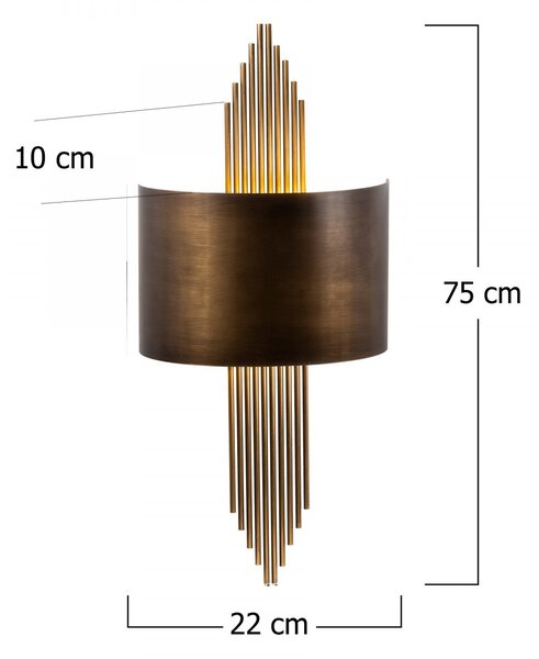 Opviq Nástěnná lampa Lady zlatá