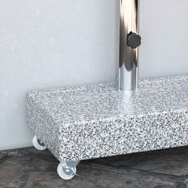 Stojan na slunečník světle šedý 45 x 25 x 8,3 cm žula 313666
