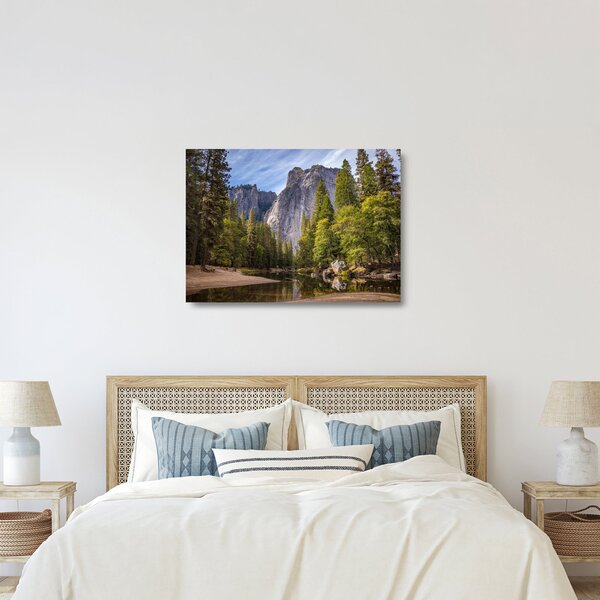 Skleněný obraz - Pod Yosemite skálou (70x50 cm)