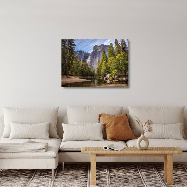 Skleněný obraz - Pod Yosemite skálou (70x50 cm)