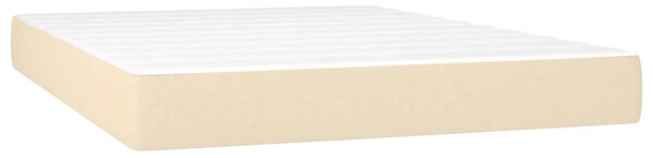 Box spring postel s matrací krémová 140x190 cm textil 3136674