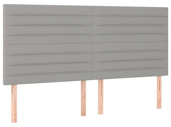 Box spring postel s matrací světle šedá 160 x 200 cm textil 3137245