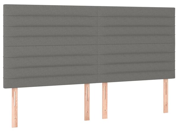 Box spring postel s matrací tmavě šedá 200x200 cm textil 3137262