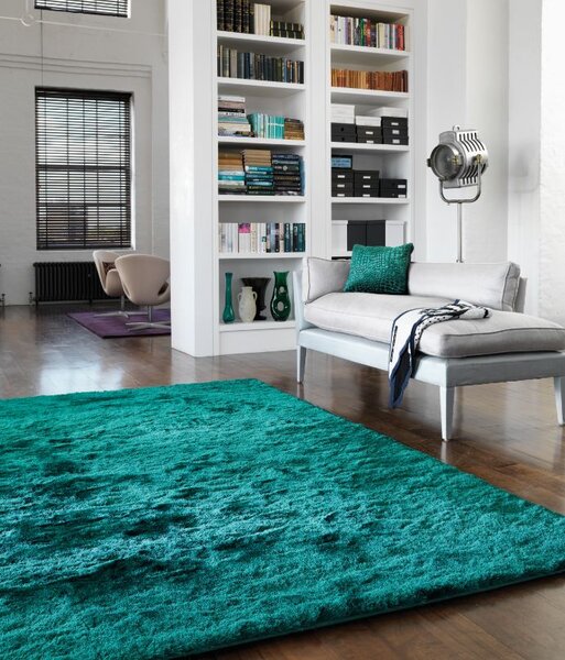 Modrý koberec Chao Dark Teal Rozměry: 90x150 cm