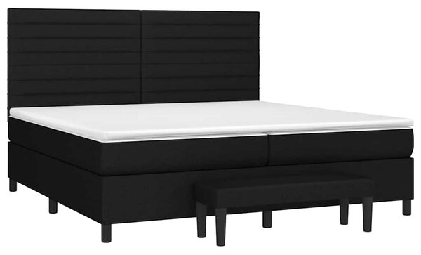 Box spring postel s matrací černá 200x200 cm textil 3136703