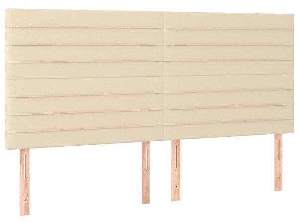 Box spring postel s matrací krémová 200x200 cm textil 3136706