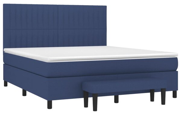 Box spring postel s matrací modrá 160x200 cm textil 3136771