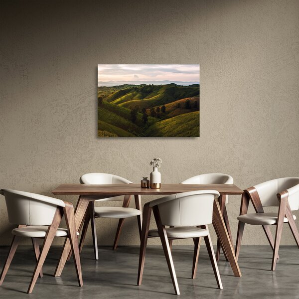 Skleněný obraz - Výhled na thajské kopečky (70x50 cm)