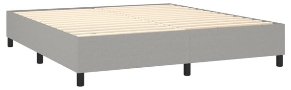 Box spring postel s matrací světle šedá 160 x 200 cm textil 3136925