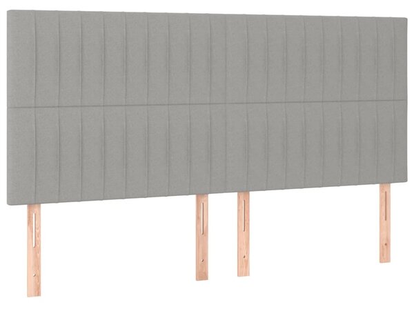 Box spring postel s matrací světle šedá 160 x 200 cm textil 3137325
