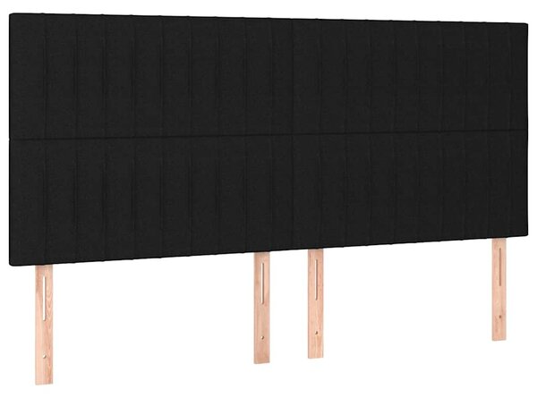 Box spring postel s matrací černá 200x200 cm textil 3137343