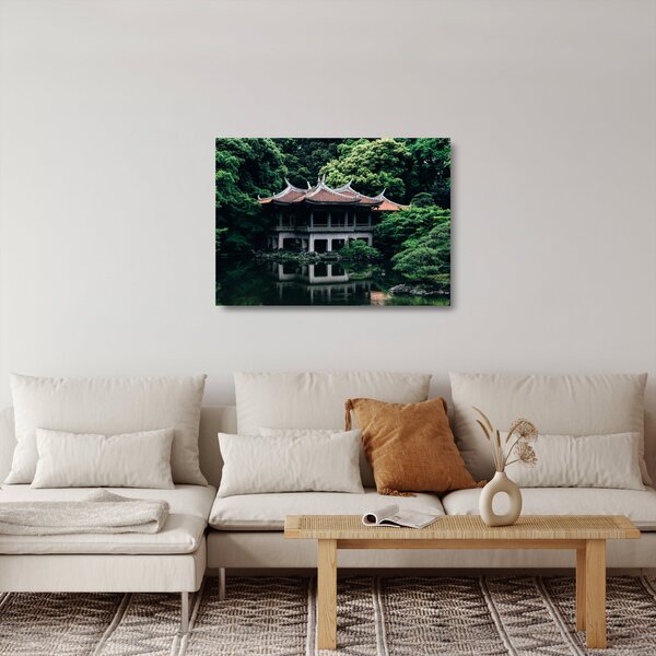 Skleněný obraz z japonské národní zahrady (70x50 cm)