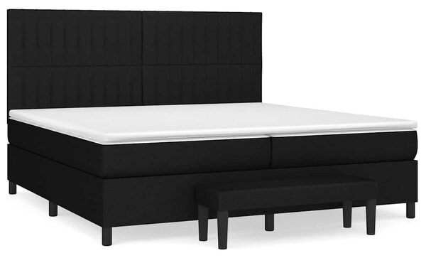 Box spring postel s matrací černá 200x200 cm textil 3136783