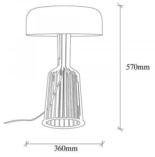 Opviq Stolní lampa Fellini černá