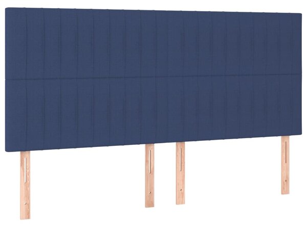 Box spring postel s matrací modrá 200x200 cm textil 3137347