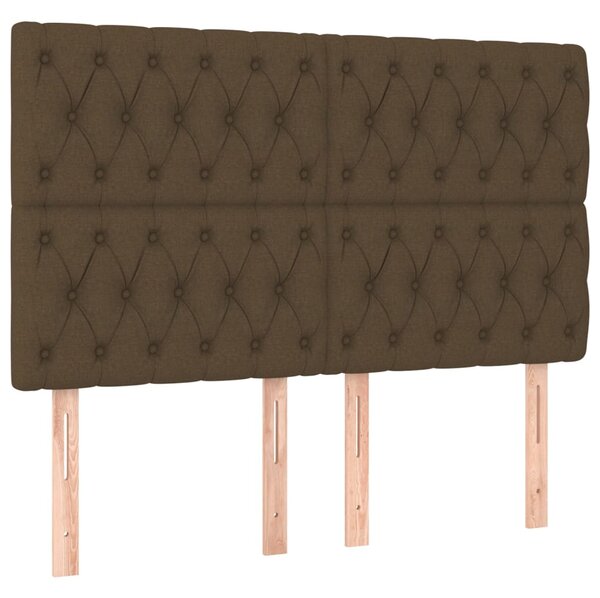 Box spring postel s matrací tmavě hnědá 160x200 cm textil 3137408